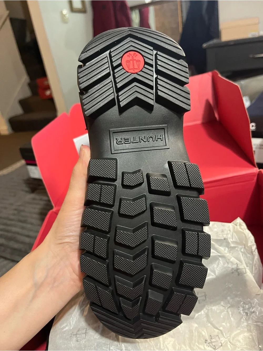 Hunter Intrepid Short Snow Boots Waterproof Black new in box